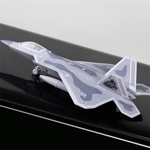 1:100 Sound & Light Pull Back Military Aviation Aircraft F-22 Model Collection - Picture 10 of 14
