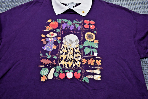 Vintage CRACKER BARREL JERZEES Collared Sweatshirt "Harvest Moon" - Adults 2XL - Picture 6 of 17