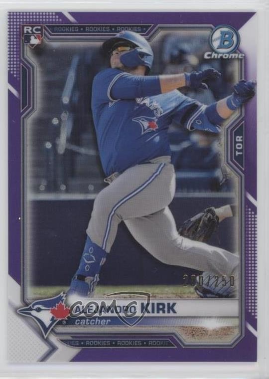 2021 Bowman Chrome Purple Refractor /250 Alejandro Kirk #49 n1u
