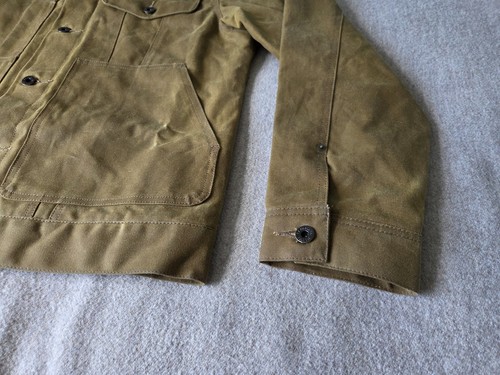 Filson Tin Cloth Short Lined Cruiser Jacket | Large | Dark Tan | MSRP $359 - Picture 6 of 12