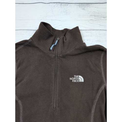 7/8 North Face Brown Fleece Pullover - Picture 2 of 6
