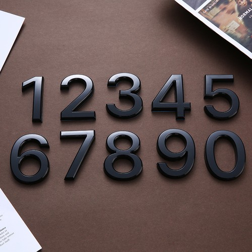 3D Letterbox House Numbers Chrome Sticker Self Adhesive for Wall, Door Mount 0-9 - Picture 47 of 78