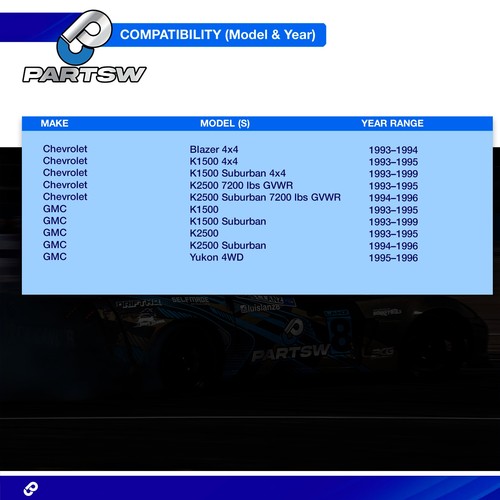 PartsW Chevrolet K1500 18Pc Front Outer & Inner Lower Upper Suspension Kit - Picture 2 of 17