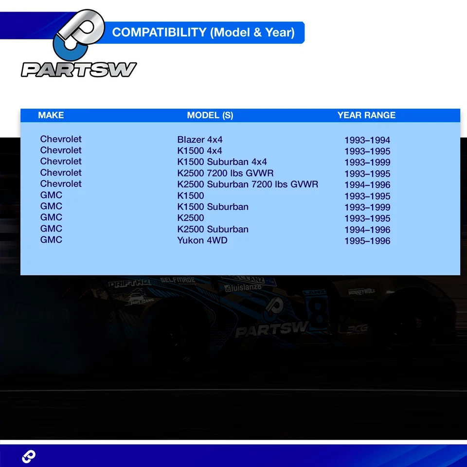 PartsW 雪佛兰 K1500 18PC 前外内下悬架套件 — 第 2/4 张图片