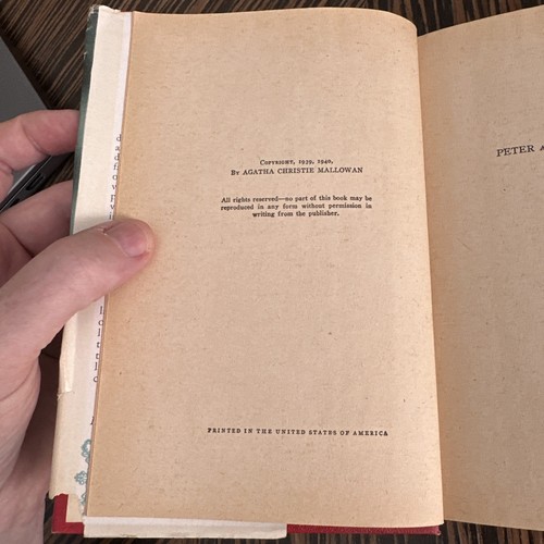 SAD CYPRESS, AGATHA CHRISTIE/ DODD MEAD, 1940 FIRST EDITION. Dust Jacket 256 pgs - Picture 8 of 9