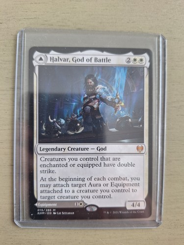 Halvar God Of Battle Kaldheim Regular Mythic Rare. Pack Pulled Condition.