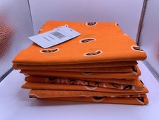 Orange Paisley Double-Sided Bandana - 100 Cotton, 21  x21  - Brand New