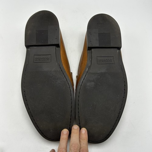 Giorgio Brutini Loafer Mens 7.5 M Tassel Moc Tan Leather Casual Comfort Read - Picture 9 of 11