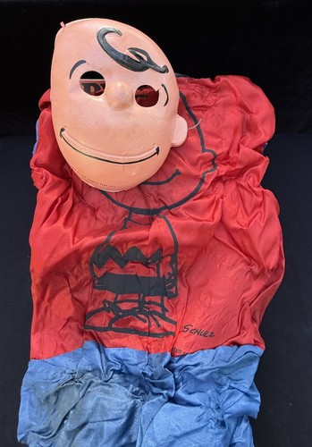 Rare VTG Charlie Brown Peanuts Costume Small by Bland Charnas Co. (1966) In Box! - Picture 6 of 11