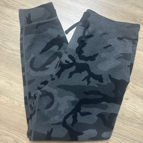Polo Ralph Lauren Double Knit Jogginghose schwarz grau Camouflage Kordelzug Sweatpants L