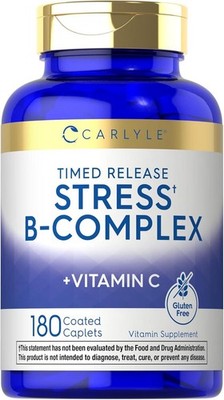 Stress B Complex Vitamin C Biotin Energy Metabolism Cardiovascular, 180 Caplets