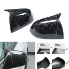 2x Rear Side Mirror Cover Forged Carbon Fiber For Tesla Model Y 2020-2023