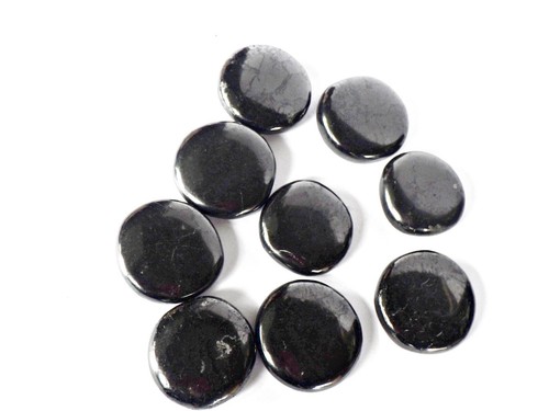 SCHMUCK-STCK Handschmeichler ungebohrt Shungit Schungit Algenkohle Scheibenstein SCHMUCK-STCK Handschmeichler ungebohrt Shungit Schungit Algenkohle Scheibenstein