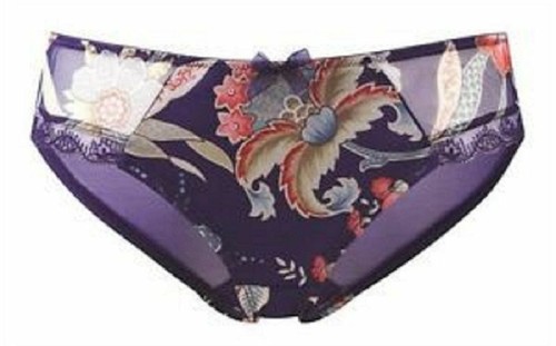 SLIP CULOTTE PANACHE FELCE BLU FLOREAL Tg. L UK 12 KNICKERS BRIEF BLUE FLORAL - Imagen 3 de 3
