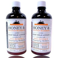  2-Pack Beekman 1802 Goat Milk Body Lotion "Honey  Orange Blossom" 12.5 oz New