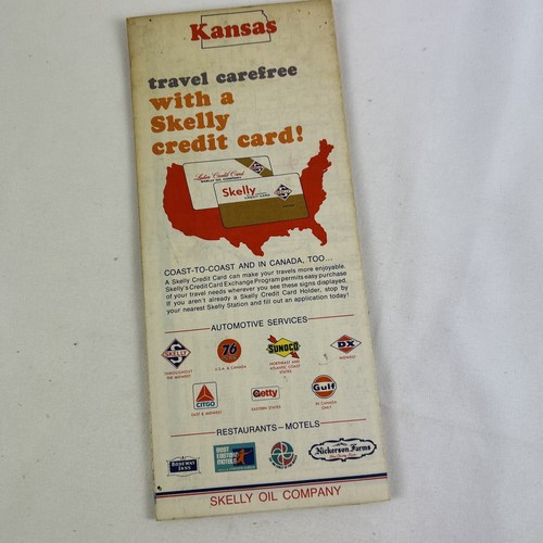 Kansas Road Map Vintage 1960 Skelly Oil 5 Grades Prices Go Modern - Picture 3 of 7