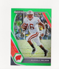 2021 Panini Prizm Draft Picks Russell Wilson #8 Green Prizm Wisconsin Badgers