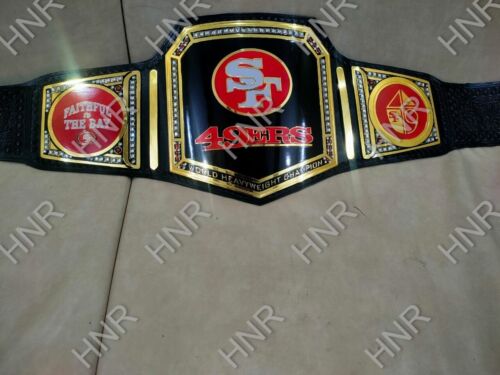 San Francisco 49ers SF Superbowl Championship Belt Adult Size Brass Plated gift. - Picture 4 of 4