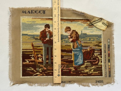Vintage Needlepoint Finished Margot Creations de Paris "L'ANGELUS" #2105 France - Picture 12 of 12