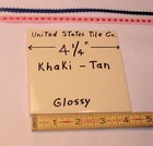 5 pieces Khaki-Tan: 4-1/4" Glossy Ceramic Tiles, New Stock, Hint of Yellow