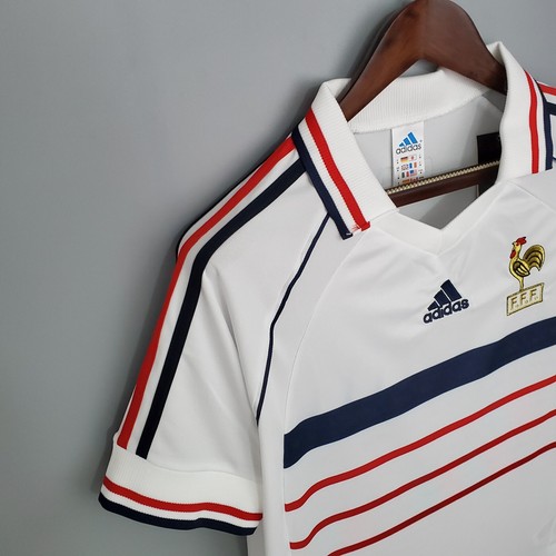 France Zidane #10 World Cup 1998 White Soccer SIZE XL Jersey - Picture 2 of 11