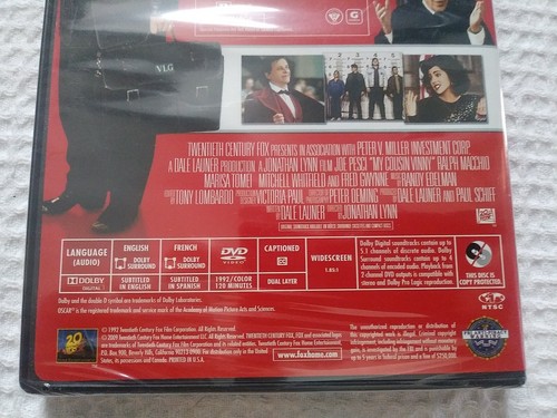 My Cousin Vinny (DVD, 2009 W/S) Joe Pesci/Marisa Tomei NEW Sealed Free Ship !!! - Picture 4 of 6