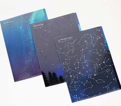 CONSTELLATION A4 File Folder Set (3) Pocket Sleeves Transparent **NO US-tariff - Picture 3 of 12