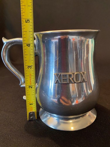 Vintage Xerox Copy Machines Employee Gift Aluminum Silver Tone Mug Stein Award - Picture 2 of 8
