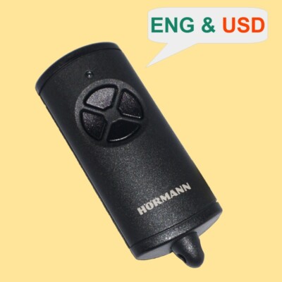 Hörmann HSE 4 button remote control / transmitter, black matte