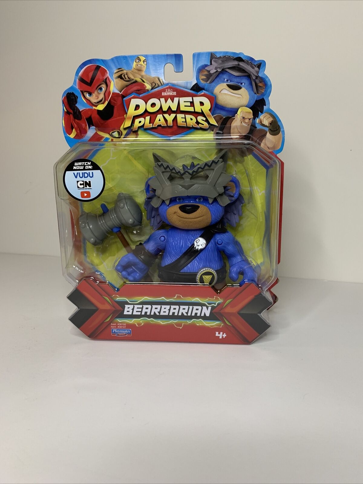 ZAG Heroez Power Players Bearbarian Action Figure Playmates Cartoon Network new!