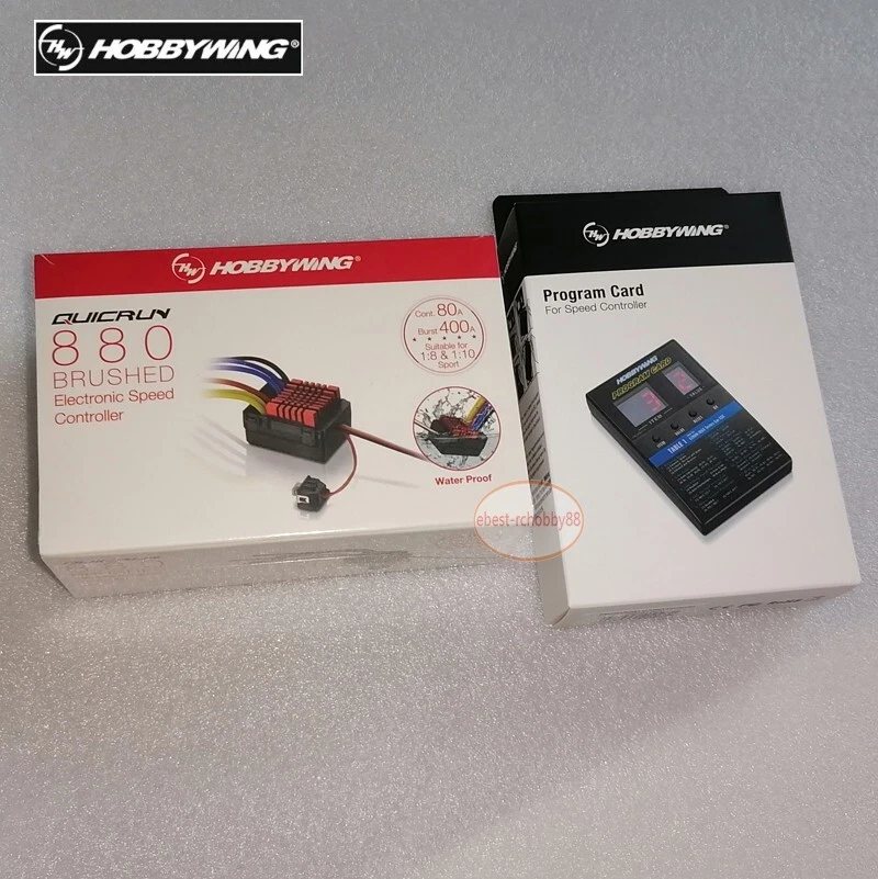 Combo Hobbywing QUICRUN WP 880 doppia scheda di programma ESC spazzolata per auto RC 1:8 1:10 - Immagine 4 di 4