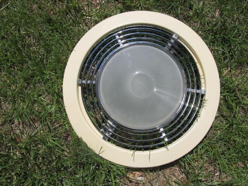 NuTone Ceiling Vent Grille Light Cover & Glass 15" Old Sweet piece for repurpose - Picture 7 of 11