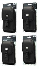 VERTICAL RUGGED CELL PHONE POUCH W/METAL CLIP & BELT LOOP HOLSTER (L/XL/2XL/3XL)