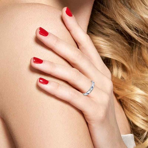 KUNSIR Sparkling Starry Night Ring AAA CZ For Women 925 Sterling Silver Jewelry - Picture 14 of 16
