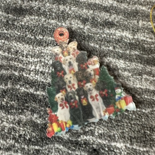 Dog Christmas Ornament Stacked X Mas Tree Hanging Figurine Decor Puppy Holiday - Picture 7 of 14