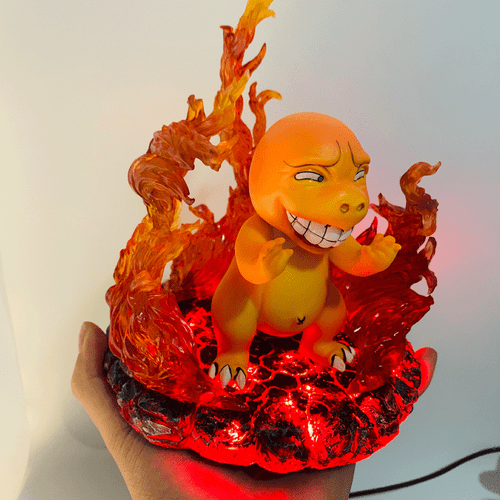 Anime Light Led Base Model For Figure Rock-magma Display Scene Battle Red Flame - Picture 5 of 8