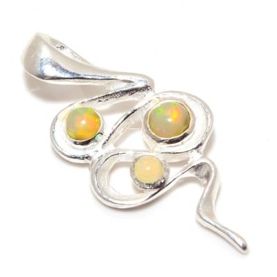 1.38 925 Sterling Silver FIRE ETHIOPIAN OPAL Pendant 1.38 925 Sterling Silver FIRE ETHIOPIAN OPAL Pendant