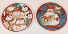 Crazy Mountain 6" Snowman Christmas Plates by Diane Knott - Set of Two