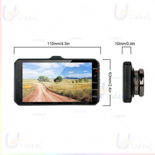Car Dash Camera Touch Night Vision Video DVR Recorder Front and Rear Dual Cam 4" - Bild 4 von 14