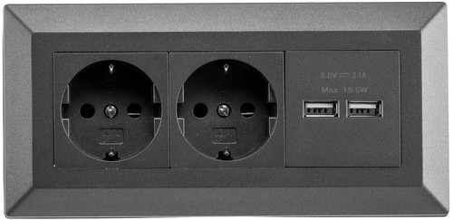 MILOS anthrazit Steckdosen Serie Steckdose USB-C Antenne Taster Schalter Dimmer - Bild 2 von 69