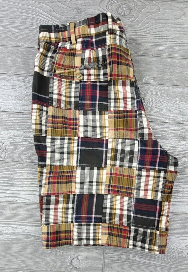 Peter Millar Indian Madras Patchwork Flat Front S… - image 4