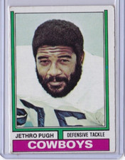 1974 TOPPS FOOTBAL #387 JETHRO PUGH VG DALLAS COWBOYS ID60