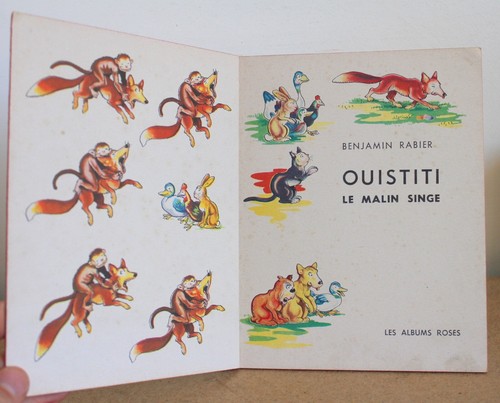 Ouistiti le malin singe Benjamin Rabier 1952 Les albums roses - Imagen 4 de 5