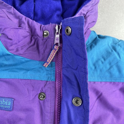 Columbia Sportswear Jacket Small Purple Youth Full Zip Snap Hooded Used #40 - Picture 11 of 14