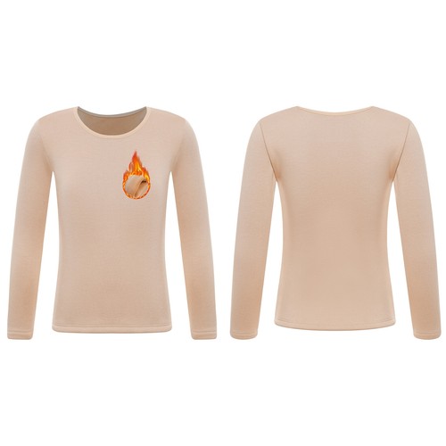Kids Girls Underwear Thermal Top Long Sleeve T-shirt Round Neck Pullover Warm - Picture 10 of 22