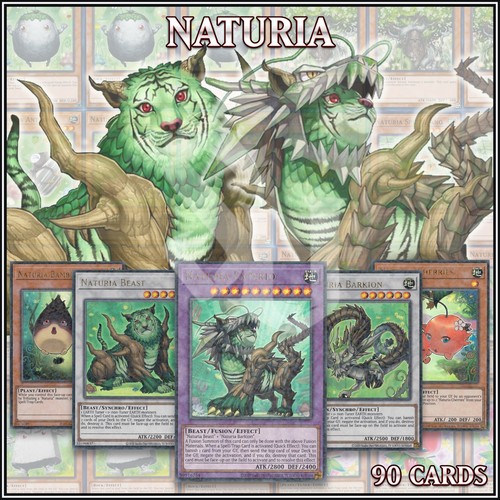 NATURIA DECK 90 | Exterio Barkion Cherries Beast Bamboo Shoot Cherries YuGiOh🔥 - Picture 1 of 3