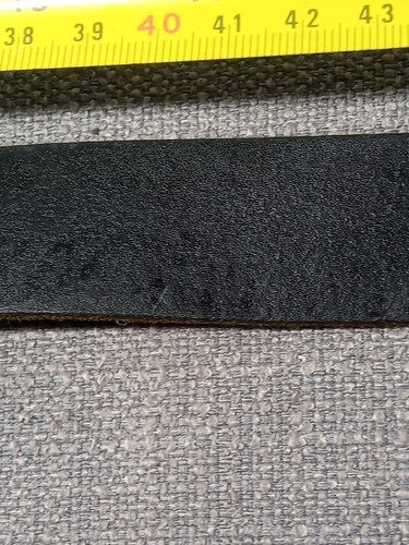 Vintage Black Leather Belt Distressed Metal Buckle And Detail 22"-26" Small - Picture 10 of 23