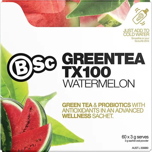 BSC GREEN TEA TX100 LEMON LIME / SUPER BERRY / WATERMELON 60 SERVES BODYSCIENCE - Picture 13 of 16