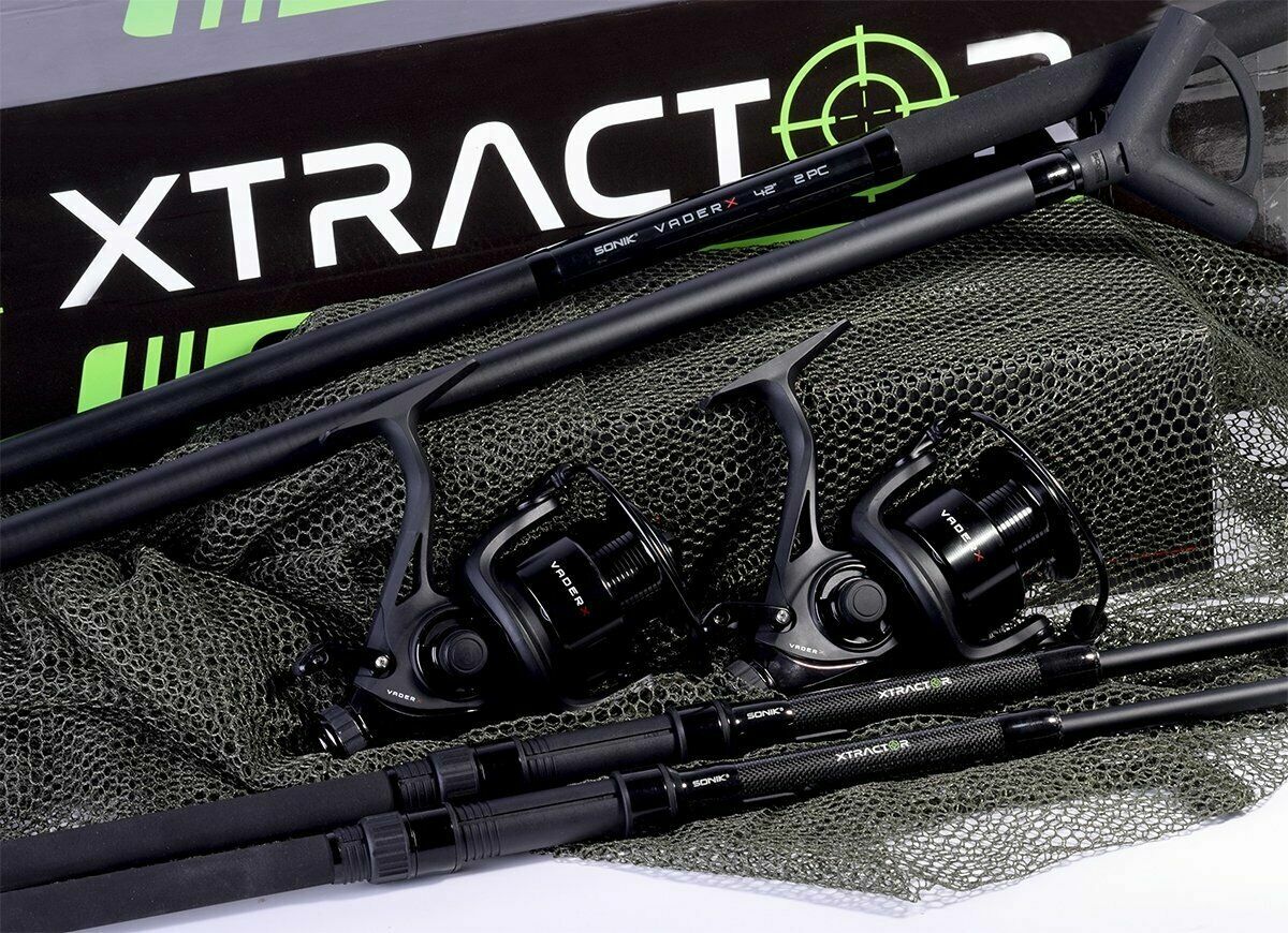 Details zu Sonik Xtractor (2) Rods *9' 3lb* (2) Reels (1) 42\