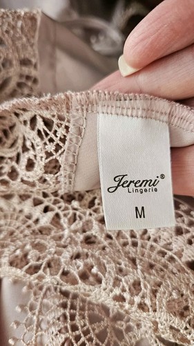 GORGEOUS Vintage Jeremi Lingerie M Rose Satin Lace Nightgown Robe Peignoir Set - Picture 11 of 11